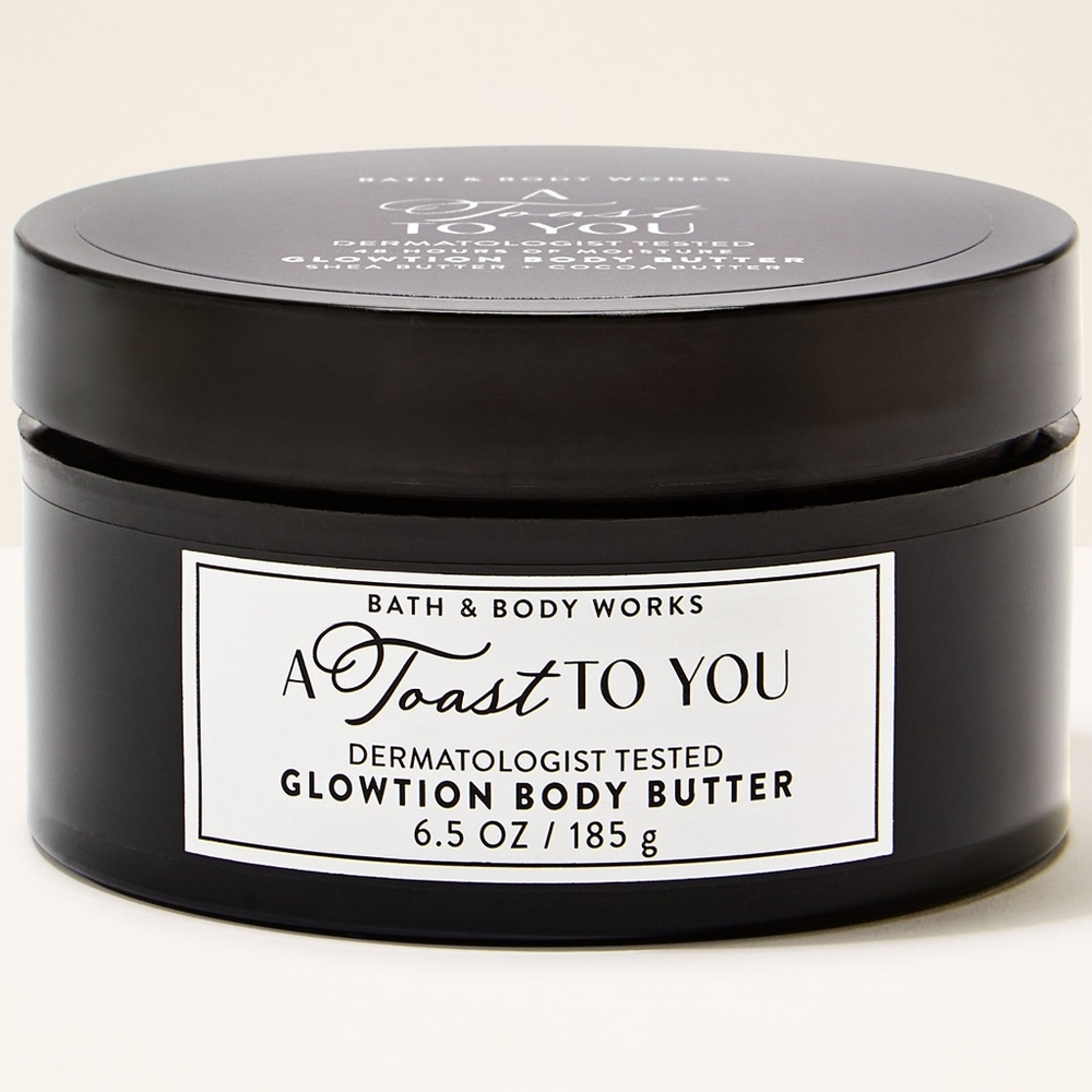 Bath Body Works A Toast to You Glowtion Glitter Moisturizing Body Butter NEW